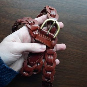 90s Capezio Woven Braided Genuine Leather Belt
